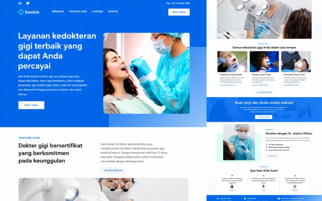 Landing Page Langking Web Jasa Pembuatan website profesional Langking Creative Production Semarang Demak Jogja