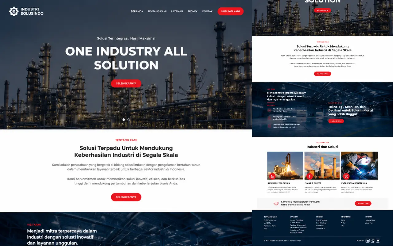 Landing Page Langking Web Jasa Pembuatan website profesional Langking Creative Production Semarang Demak Jogja